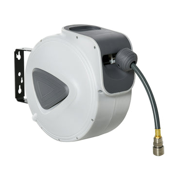 Wall-Mounted Retractable Air Hose Reel with Auto Rewind