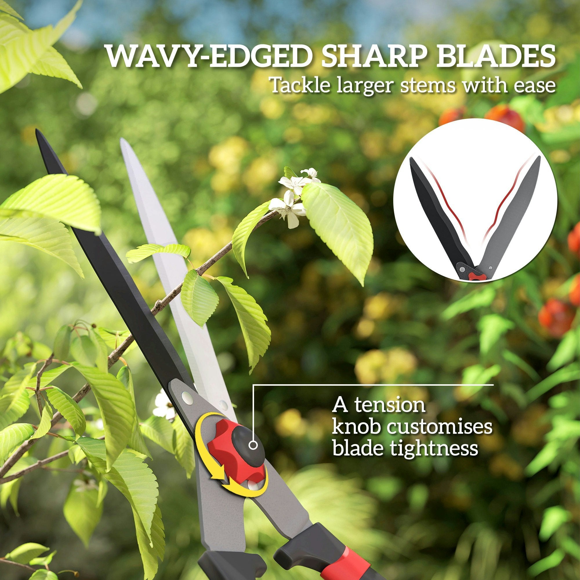 63.5cm Hedge Shears with Adjustable Tension