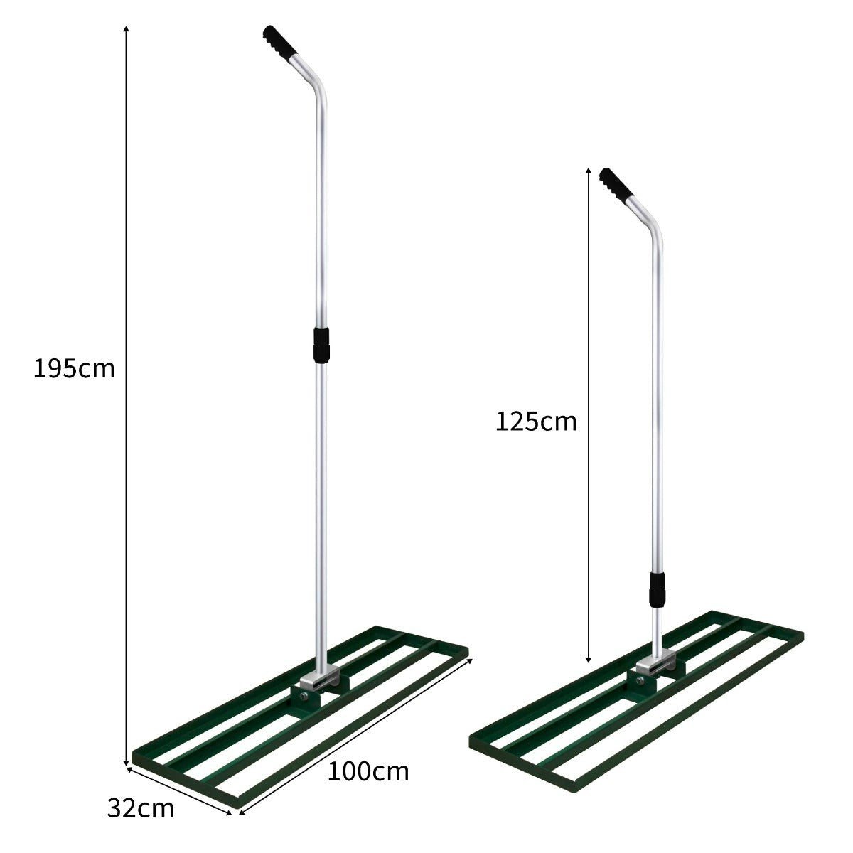 100cm Lawn Leveling Rake – Green